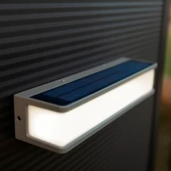 Lutec Doblo Solar Powered LED Wall Light - Anthracite