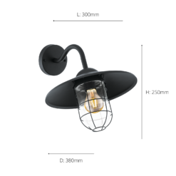 Eglo Melgoa Outdoor Wall Light - Black -Lighting Shop 14222375 1295020563251769