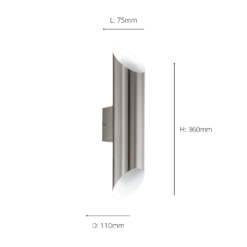 Eglo Agolada Outdoor LED Wall Light - Stainless Steel -Lighting Shop 14222376 9445020562574330