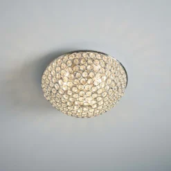 Daless Bathroom Flush Ceiling Light - Chrome Effect -Lighting Shop 14301802 1305038440227898