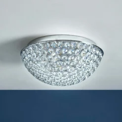 Daless Bathroom Flush Ceiling Light - Chrome Effect -Lighting Shop 14301802 3055038440191295