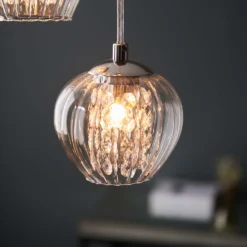 Clashmore Cluster Pendant Ceiling Light - Chrome Effect -Lighting Shop 14301803 2055038438034235