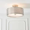 Orton Flush Ceiling Light - Nickel Effect 1 Orton Flush Ceiling Light - Nickel Effect -Lighting Shop 14301820 1495038437686685