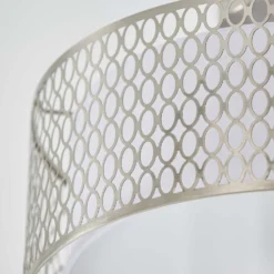 Orton Flush Ceiling Light - Nickel Effect -Lighting Shop 14301820 1495038438136538