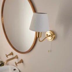 Naim Bathroom Wall Light - Brass Effect 16 Naim Bathroom Wall Light - Brass Effect -Lighting Shop 14301821 6125038439634714