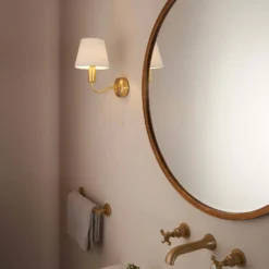 Naim Bathroom Wall Light - Brass Effect 15 Naim Bathroom Wall Light - Brass Effect -Lighting Shop 14301821 6405038439584884
