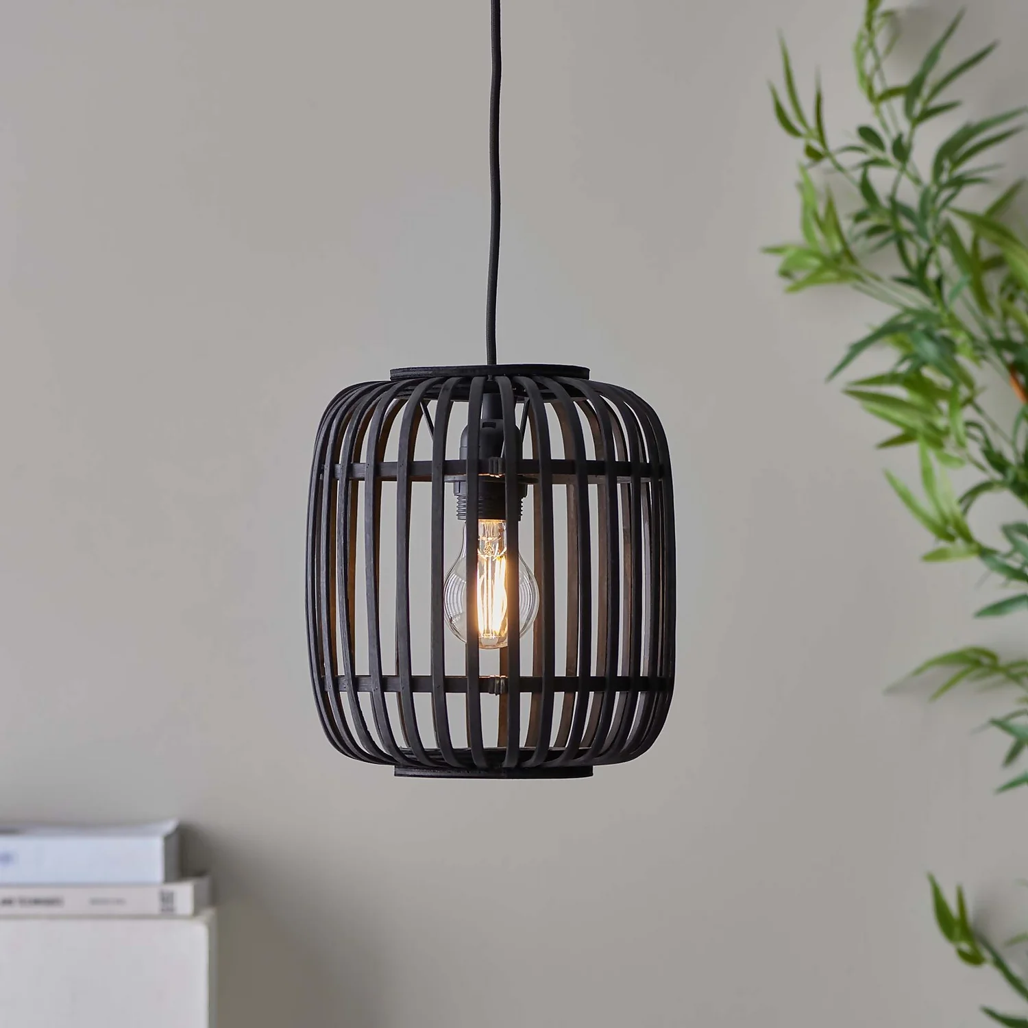 Saval Pendant Ceiling Light - Dark Bamboo 3 Saval Pendant Ceiling Light - Dark Bamboo