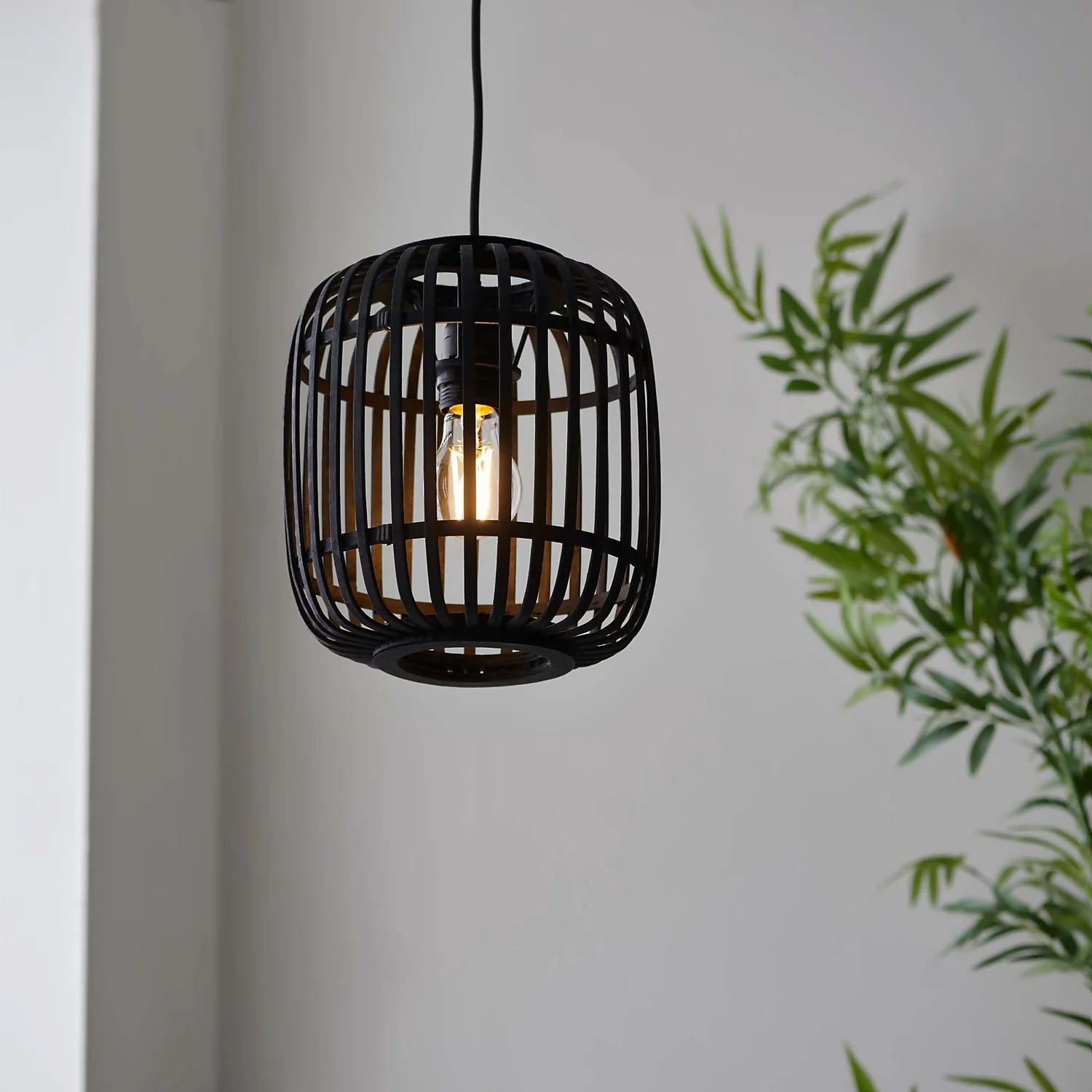 Saval Pendant Ceiling Light - Dark Bamboo 5 Saval Pendant Ceiling Light - Dark Bamboo - Image 3