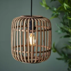 Saval Pendant Ceiling Light - Natural Bamboo 14 Saval Pendant Ceiling Light - Natural Bamboo -Lighting Shop 14301825 8025038438089864