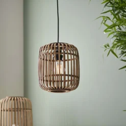Saval Pendant Ceiling Light - Natural Bamboo 12 Saval Pendant Ceiling Light - Natural Bamboo -Lighting Shop 14301825 9085038437833898