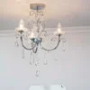 Shanzie Semi Flush Bathroom Chandelier Light - Chrome Effect -Lighting Shop 14301829 1435038439436858