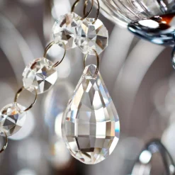 Shanzie Semi Flush Bathroom Chandelier Light - Chrome Effect -Lighting Shop 14301829 1575038439958330