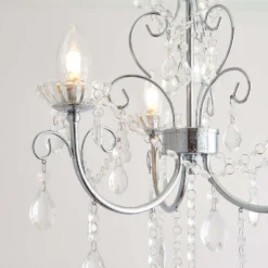 Shanzie Semi Flush Bathroom Chandelier Light - Chrome Effect -Lighting Shop 14301829 2195038439748489