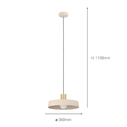 Eglo Valdiola Pendant Ceiling Light - BrushedSand -Lighting Shop 14302939 2345038224351147