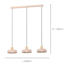 Eglo Valdiola 3 Lamp Diner Bar Light - Brushed Sand -Lighting Shop 14302942 9085038224250098