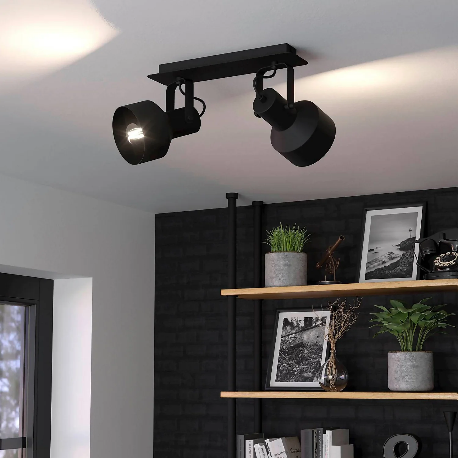 Eglo Casibare 2 Lamp Spotlight - Black 3 Eglo Casibare 2 Lamp Spotlight - Black