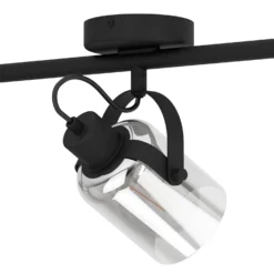 Eglo Berregas 3 Lamp Spotlight - Black & Transparent -Lighting Shop 14302948 6125038223129922