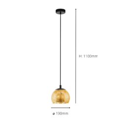 Eglo Albaraccin Pendant Ceiling Light - Black & Gold 9 Eglo Albaraccin Pendant Ceiling Light - Black & Gold -Lighting Shop 14302950 1535038223095695