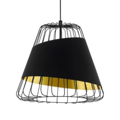 Eglo Austell Pendant Ceiling Light - Black & Gold -Lighting Shop 14302951 1155038223057475