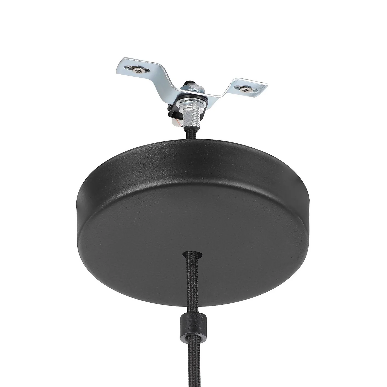 Eglo Alderney Pendant Ceiling Light - Black & Natural 7 Eglo Alderney Pendant Ceiling Light - Black & Natural - Image 5
