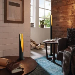 Eglo Barbotto Table Lamp - Black & Gold -Lighting Shop 14302953 1645038223257275