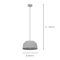 Eglo Contrisa Pendant Ceiling Light - Light Grey 11 Eglo Contrisa Pendant Ceiling Light - Light Grey -Lighting Shop 14302954 2105038224349023