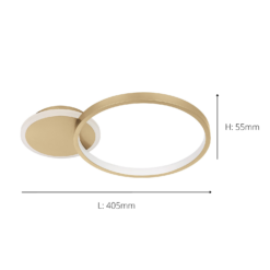 Eglo Gafares Connect Smart Flush Ceiling Light - Gold -Lighting Shop 14302965 1015038223809842