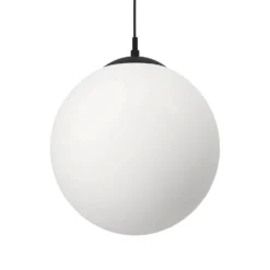 Eglo Rondo Pendant Ceiling Light - Black & Opal -Lighting Shop 14302973 9555038224217542
