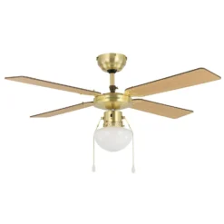 Eglo Fortaleza Ceiling Fan With Light - Bronze & Wood -Lighting Shop 14742122 6445052700335771